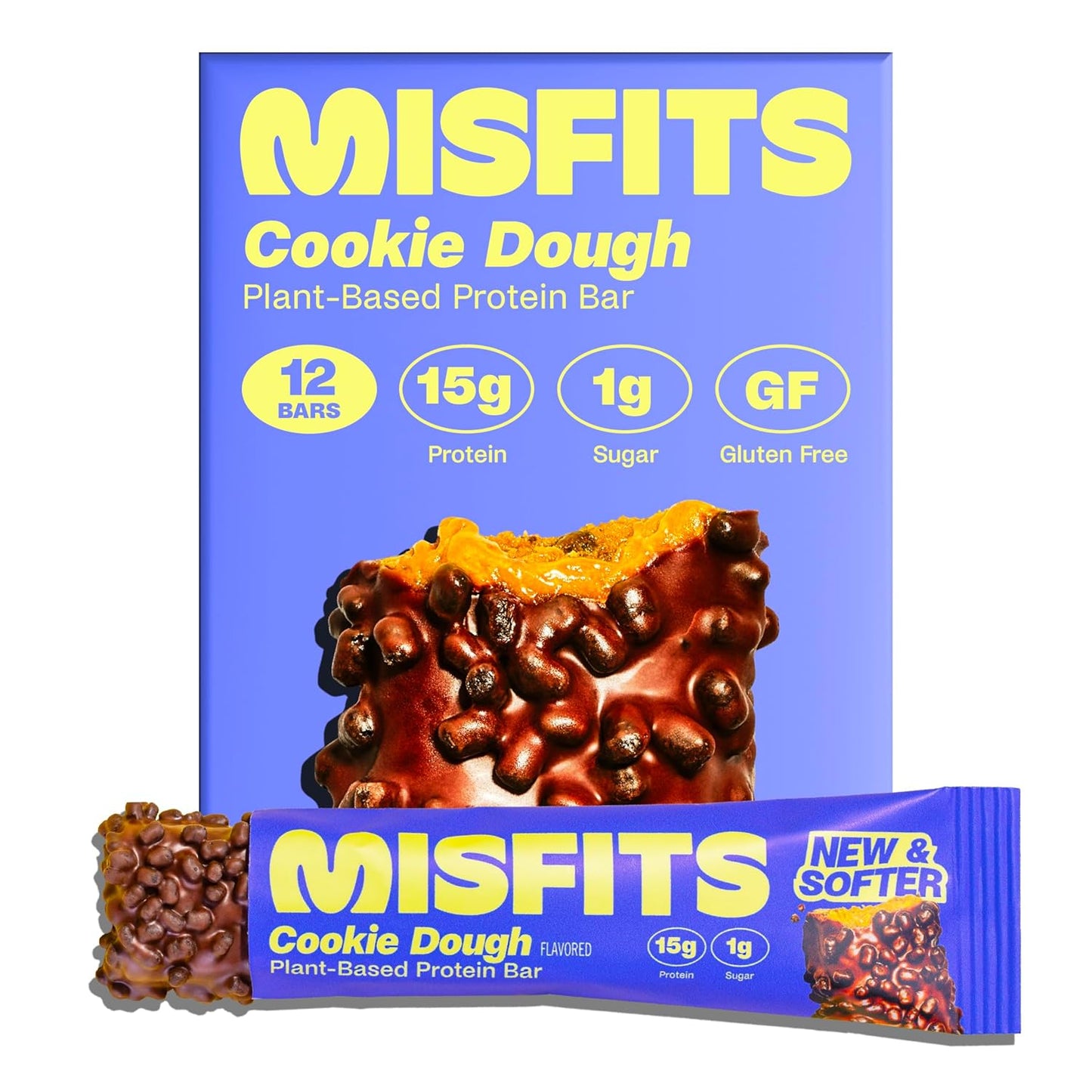 Misfits Vegan Protein Bars - Delicious Cookie Dough Treats