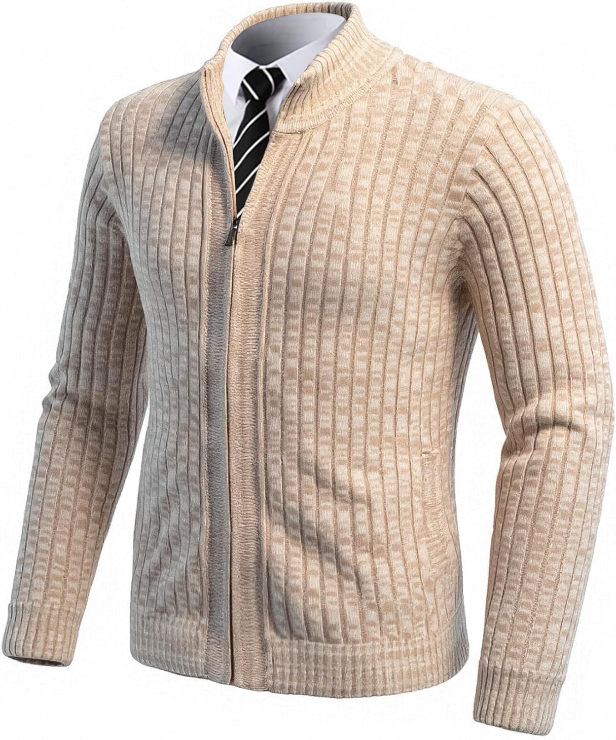 Pioneer Camp Men's Cardigan Sweater with Full Zip and Pockets