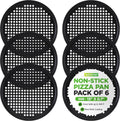 Non-Stick 13in Pizza Pans 6-Pack - Durable Carbon Steel Set