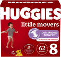 Huggies Size 8 Diapers Little Movers - Secure Fit for Active Toddlers