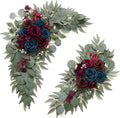Navy and Burgundy Flower for Wedding Welcome Signs Decorations