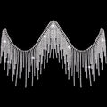 Rhinestone Fringe Belt with Beaded Fringe Trim & Tassel Chain - DIY