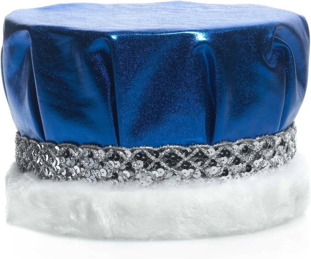 Anderson's Metallic Crown with Sequin Band and Faux Fur Trim