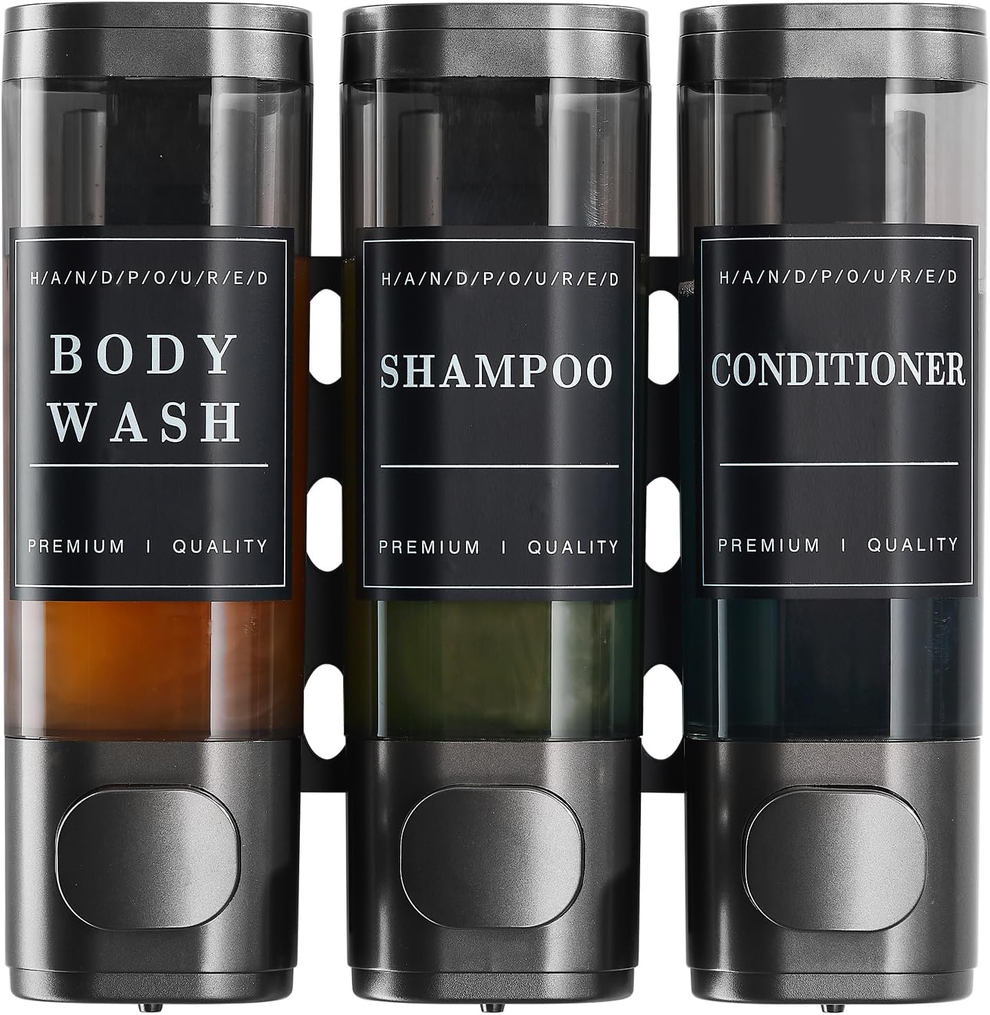 Wall-Mounted Shampoo and Conditioner Dispenser for Showers