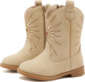 Toddler Girls Cowboy Boots Pointed Toe Mid Calf Zipper - Comfortable