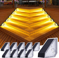 Solar Step Stair Lights Outdoor Yard Decor 10 Pack - Durable IP65 Deck