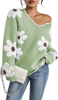 Pink Queen Oversized V Neck Fuzzy Sweater - Cozy Chunky Knit Clothing