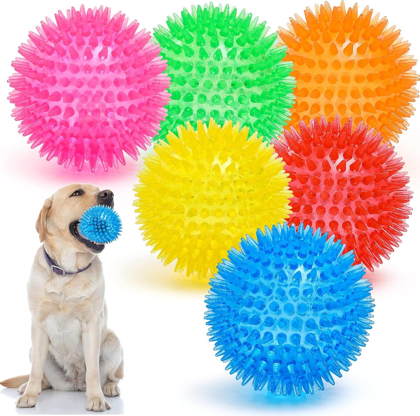 BPA-Free Squeaky Dog Toy Balls for Teething Puppies
