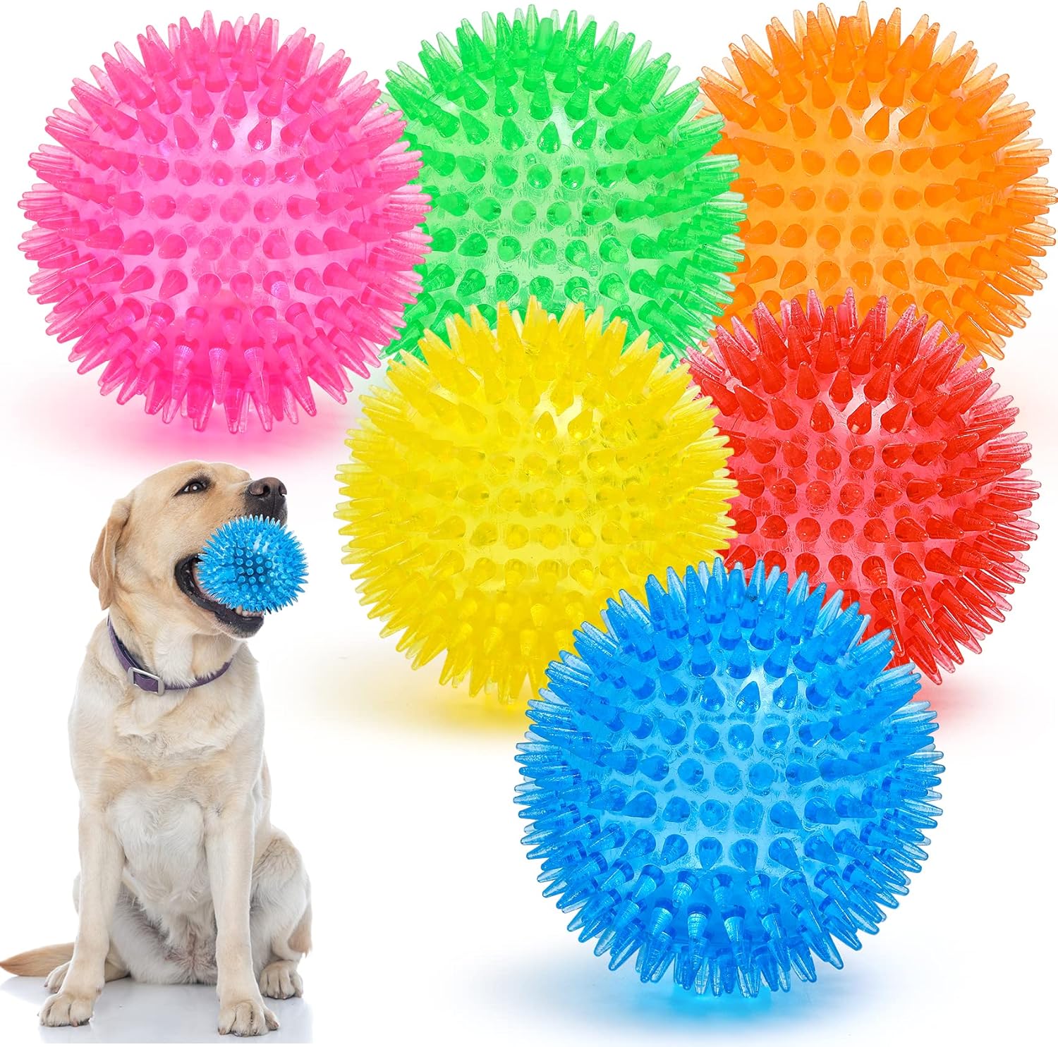 BPA-Free Squeaky Dog Toy Balls for Teething Puppies