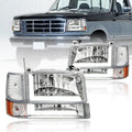 LED DRL Headlights Compatible with 1992-1996 Ford F150 F250 F350