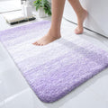 Light Purple Microfiber Bath Mat 24x16 - Plush Quick-Dry Rug