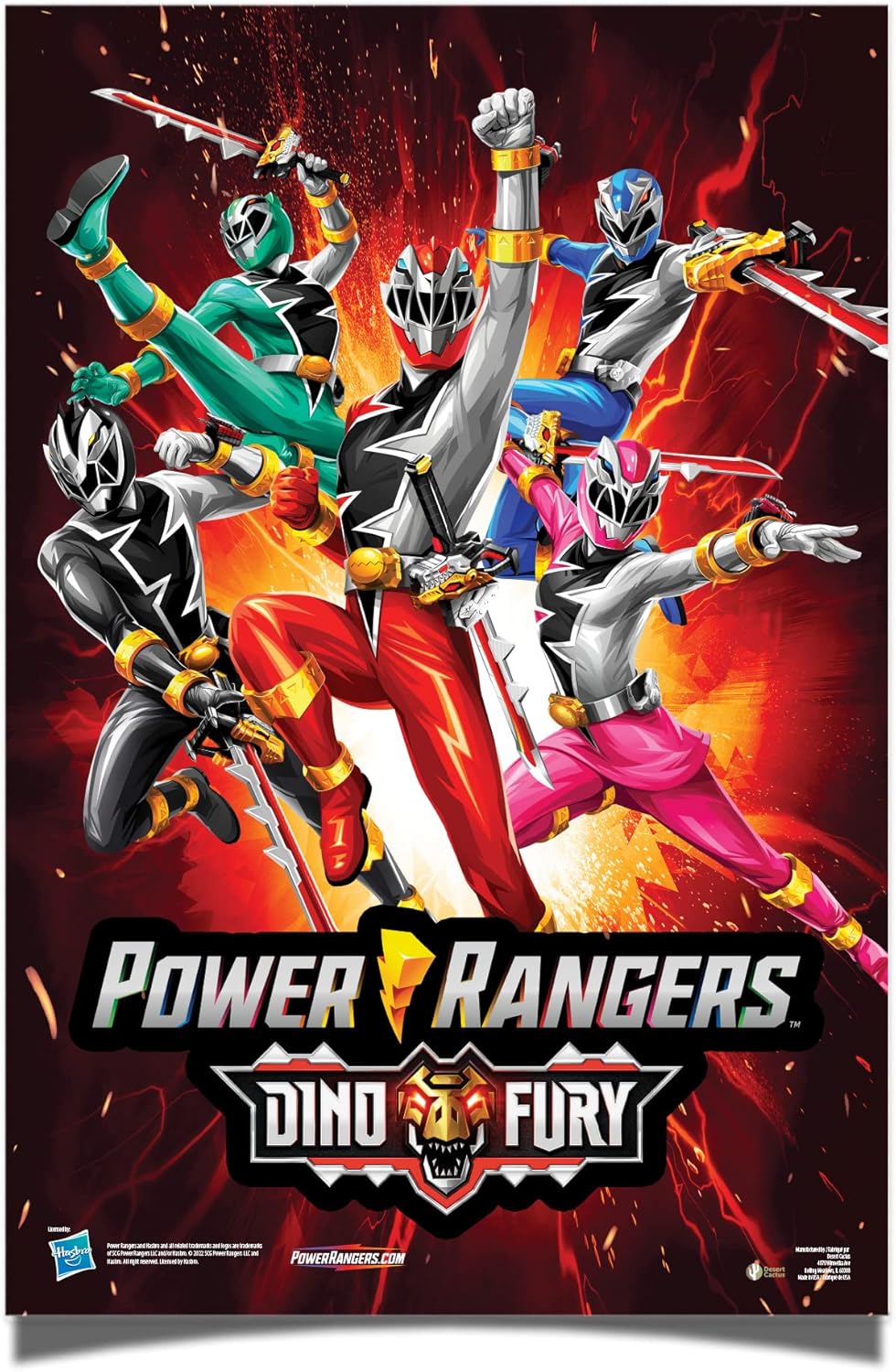 Power Rangers Poster 24x36 | Desert Cactus Room Decor