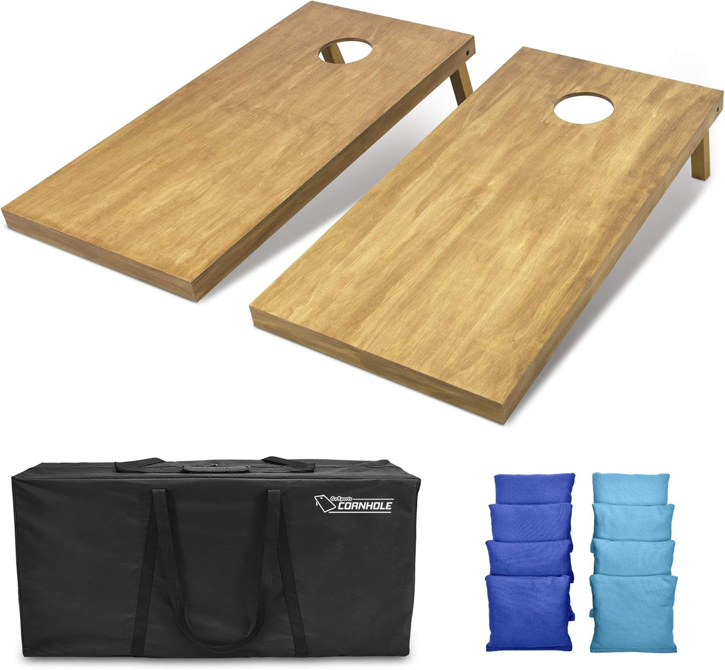 GoSports 4 ft x 2 ft Wooden Cornhole Boards Set for Fun
