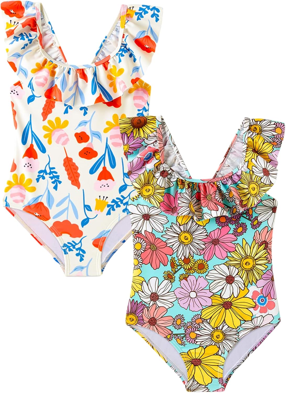 Angel season Girls One Piece Swimsuit with UPF 50+ Protection