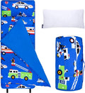 Wildkin Kids Microfiber Nap Mat Soft Sleep Mat with Pillow - Travel