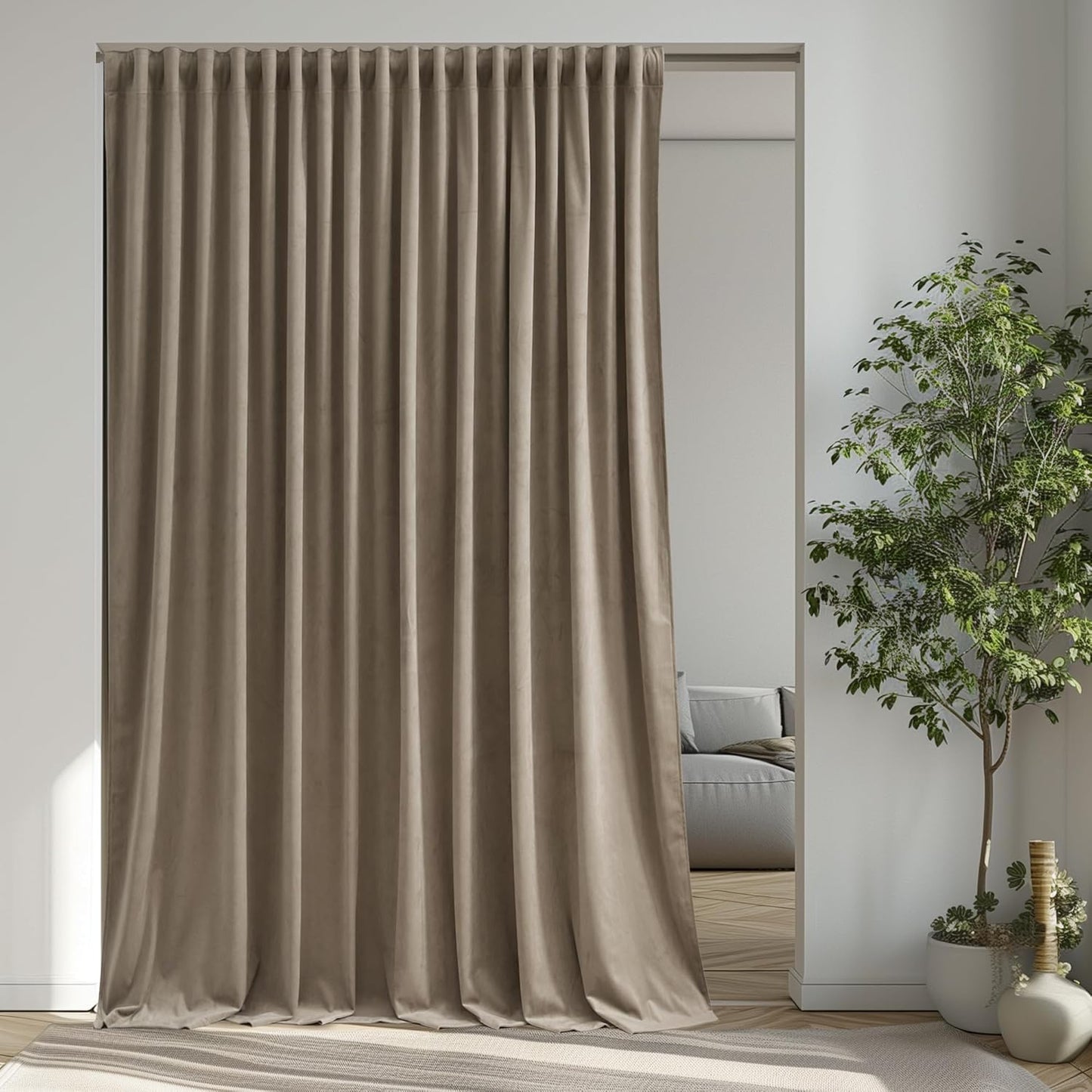 StangH Back Tab Camel Beige Curtains for Elegant Home Decor