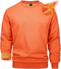 Men's Crewneck Fleece Sweatshirt - Warm Casual Long Sleeve Pullover