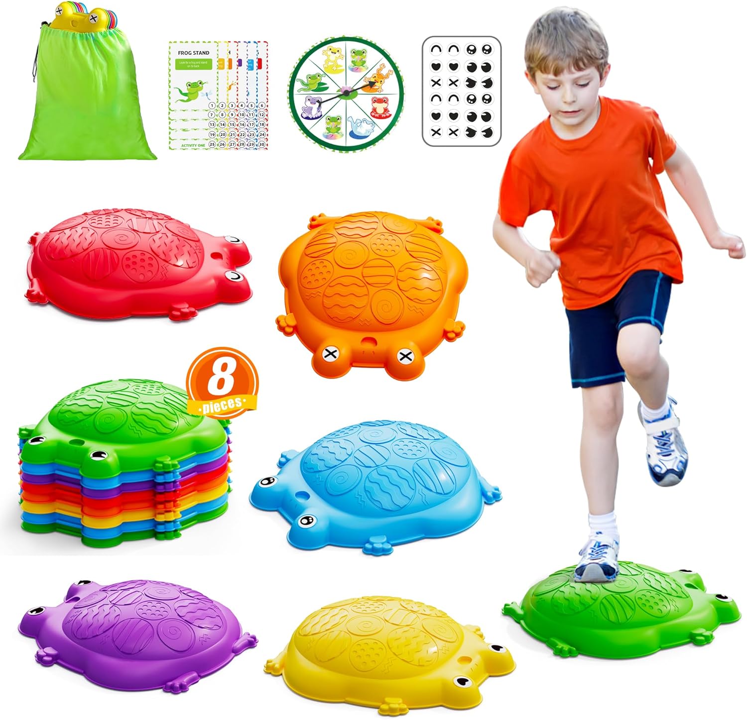 Non-Slip Balance Stones Set - Active Fun for Kids