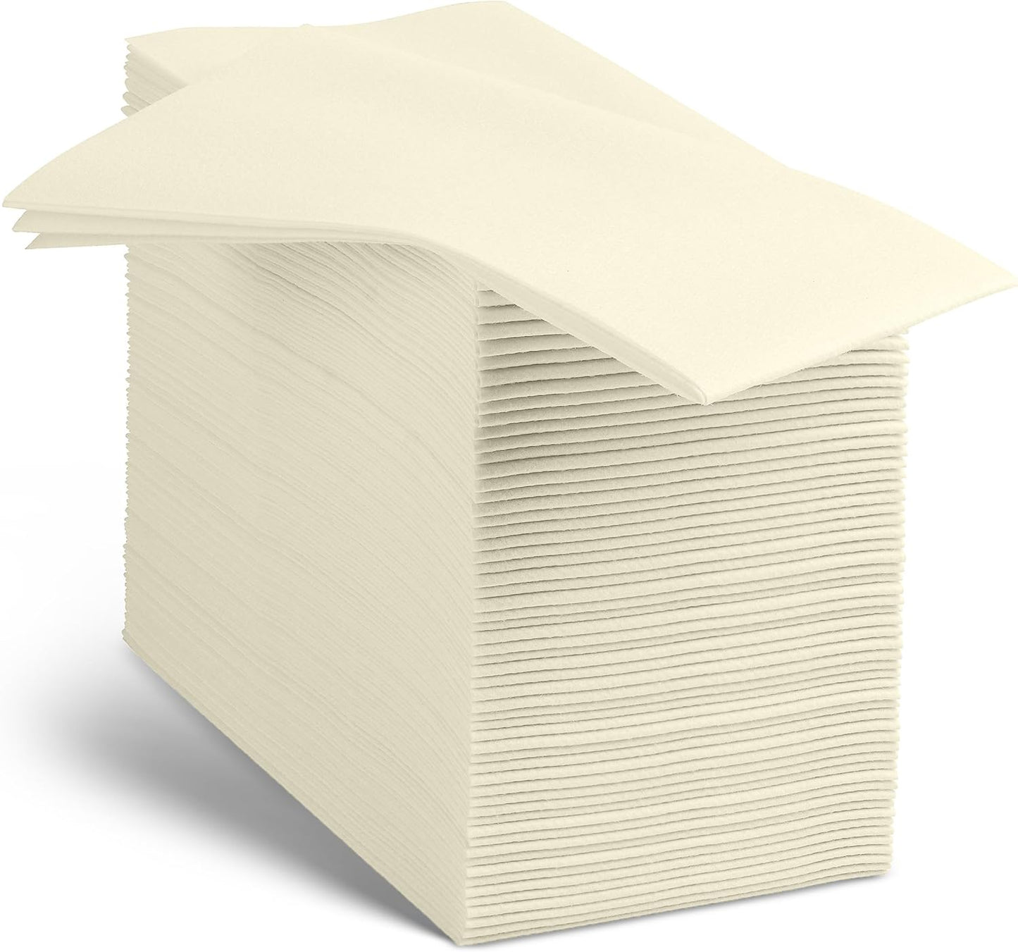 Linen-Feel Cream Paper Napkins for Elegant Events and Parties