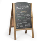 Ilyapa A-Frame Chalkboard Sidewalk Sign - Rounded Top, Rustic Barnwood