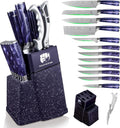 FULLHI 14pcs Block Knife Set - Sharp, Balanced Kitchen Set