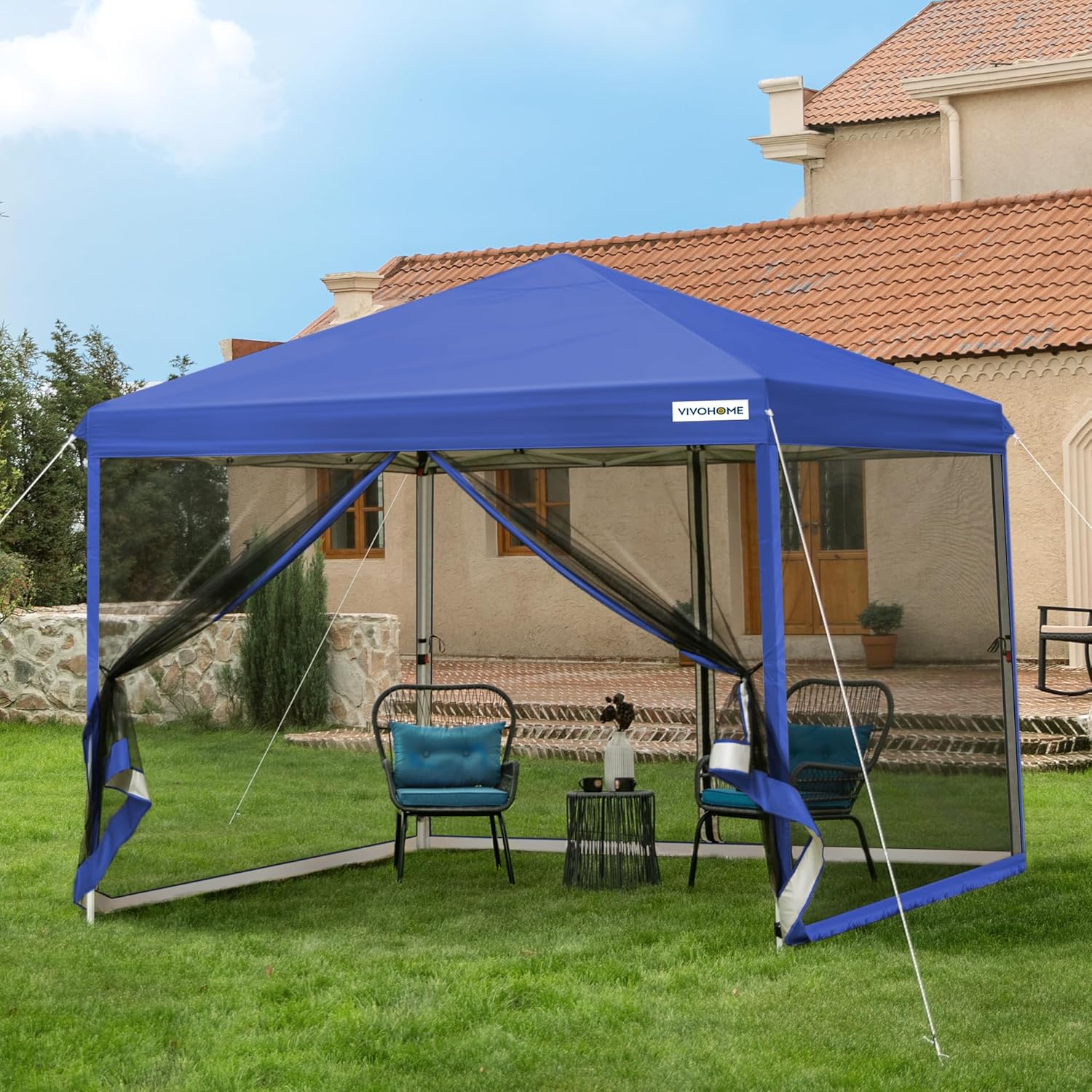 VIVOHOME 8x8ft Easy Pop-Up Canopy for Outdoor Events and Camping