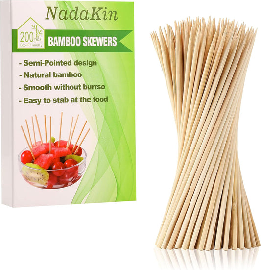 200 Bamboo Skewers for Kebabs & Cocktails - NadaKin