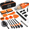 17Pcs Car Cleaning Kit with High Power Handheld Vacuum - Complete