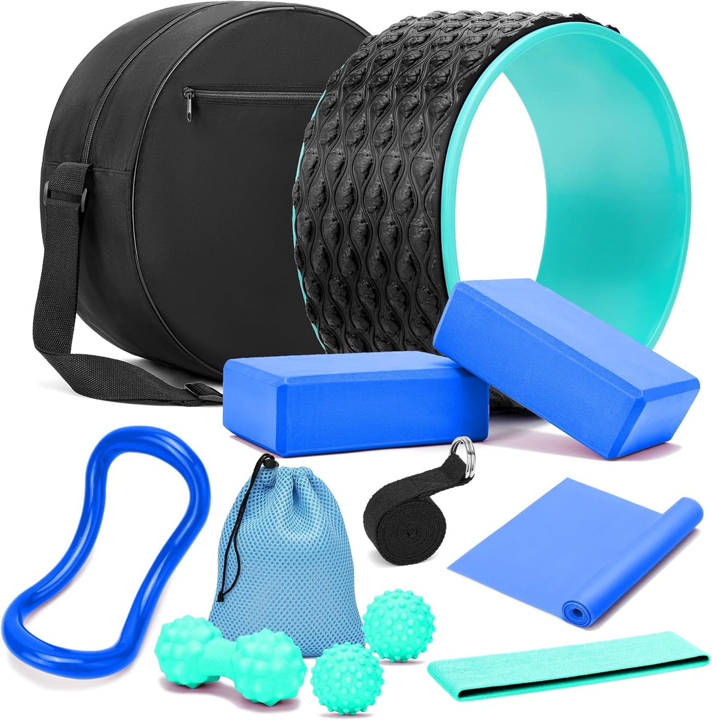 Yoga Wheel Set for Pain Relief and Deep Tissue Massage Therapy