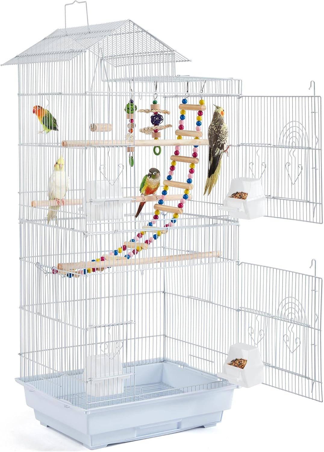 39-inch Roof Top Bird Cage for Parakeets and Small Birds