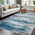 KOZYFLY Washable Area Rug 5x7 Modern Ombre Striped Rug - Soft Non-Slip