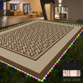 RV Outdoor Rug with Lights 5x8 ft - Waterproof Reversible Camping Mat