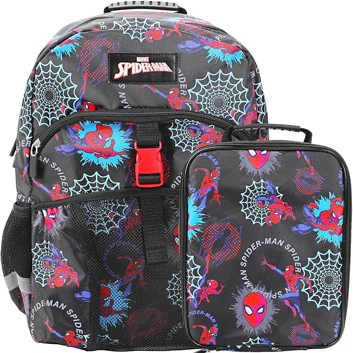 Spider-Man Superhero 16in Premium Backpack & Lunch Kit Set