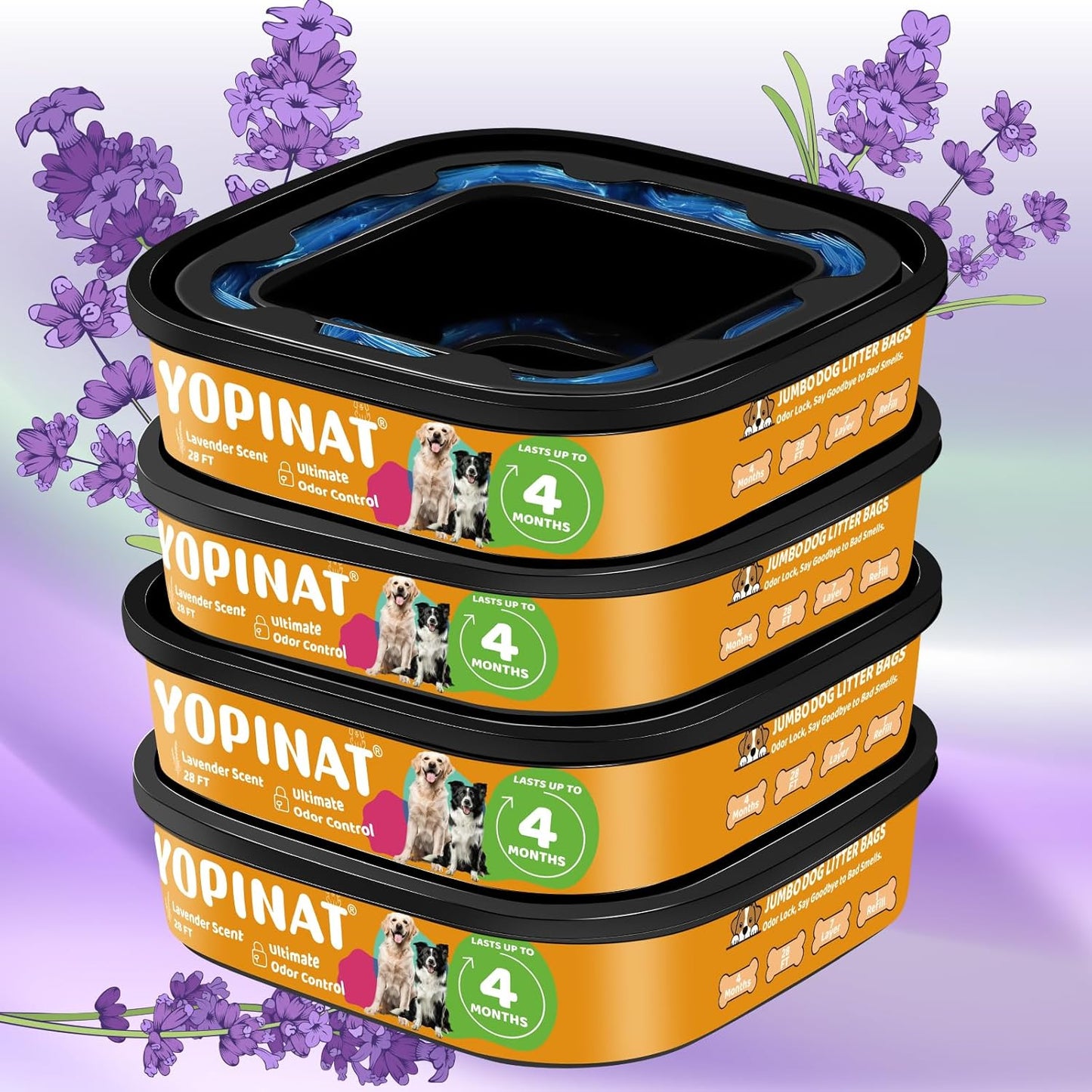 Jumbo Square Refill Bags for Pet Genie Waste Disposal System