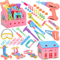 Toddler Girl STEM Tool Set with Play Drill and Pink House