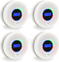 4Pack Upgraded Interlinked Smoke Carbon Monoxide Detector - Reliable