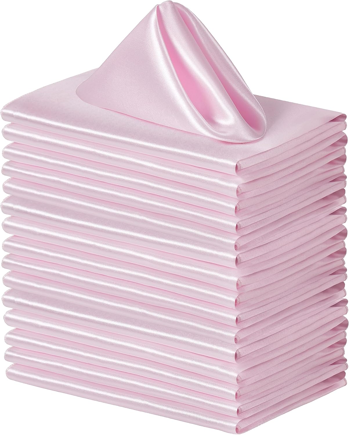 100 Pack Square Satin Dinner Napkins for Elegant Events