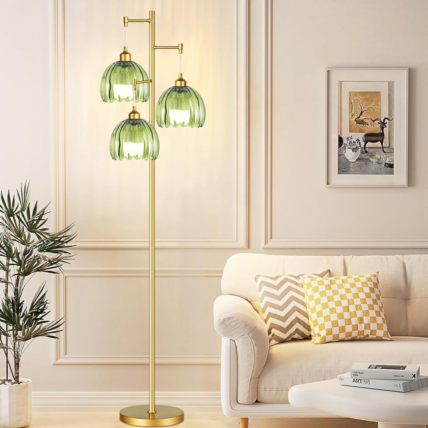 Vintage Floor Lamps for Living Room - Elegant 3 Light Design