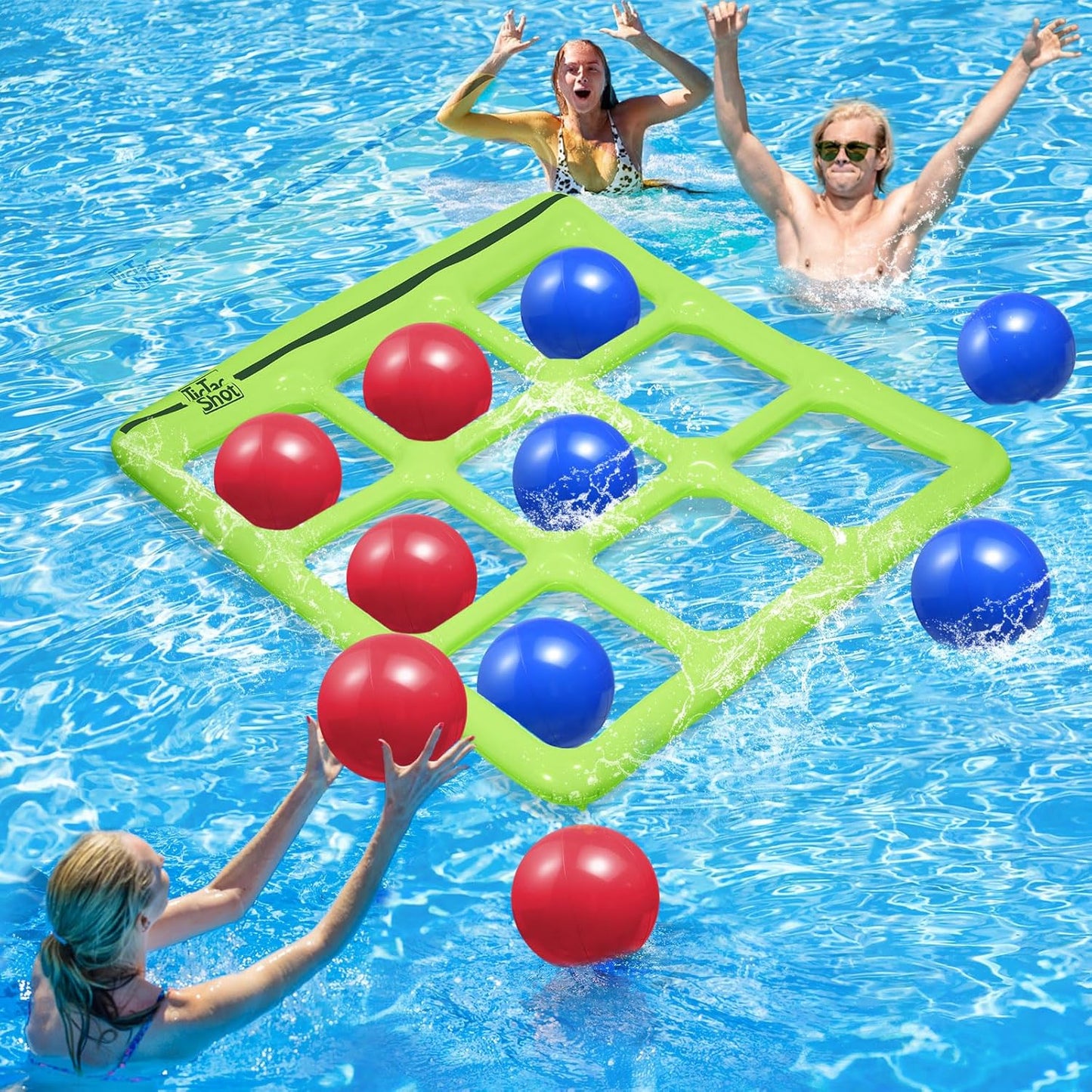 Inflatable Pool Tic-Tac-Toe Game Set for Endless Summer Fun