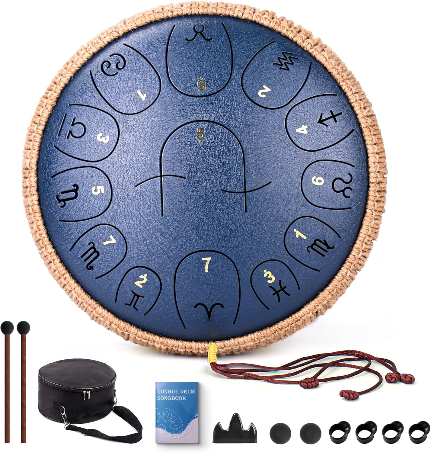 Steel Tongue Drum 12 Inch 13 Notes Handpan Drum for All Ages