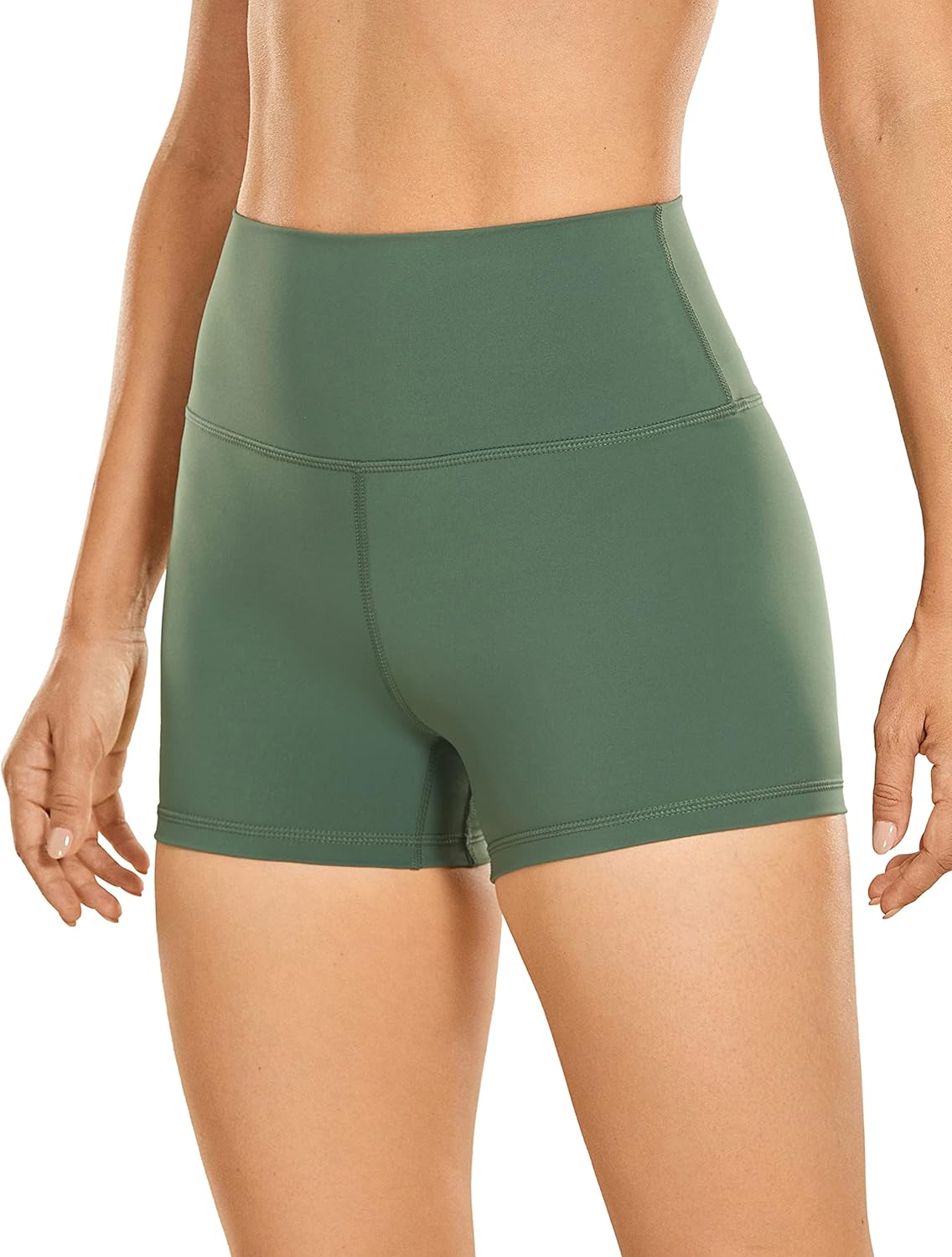 CRZ YOGA High Waist Biker Shorts - Stay Comfortable During Workouts!