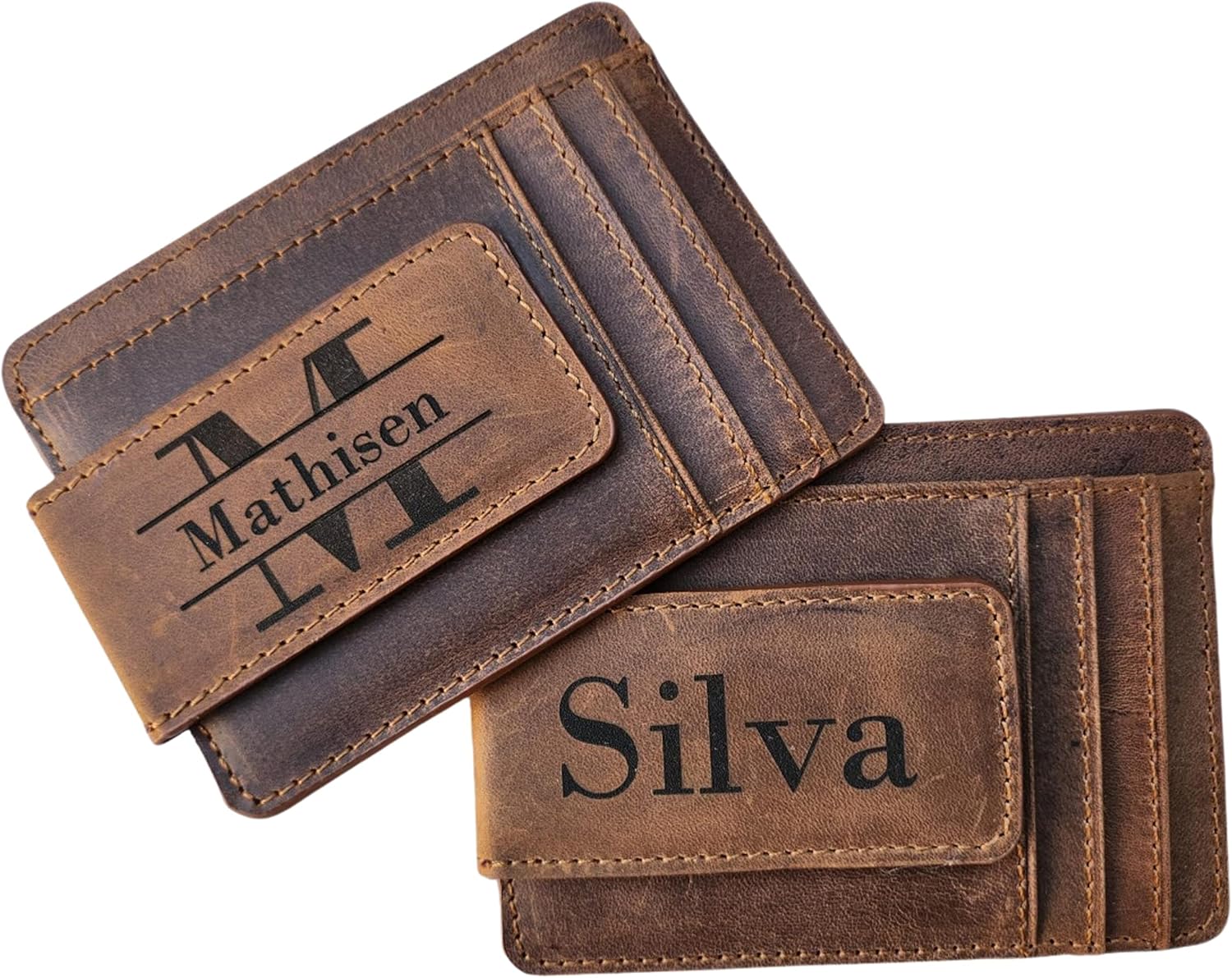 Custom Wallets for Men with Magnetic Money Clip - Engraved Gift