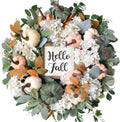 Fall Wreaths for Front Door 22 in Autumn Wreath with Pumpkin Lotus