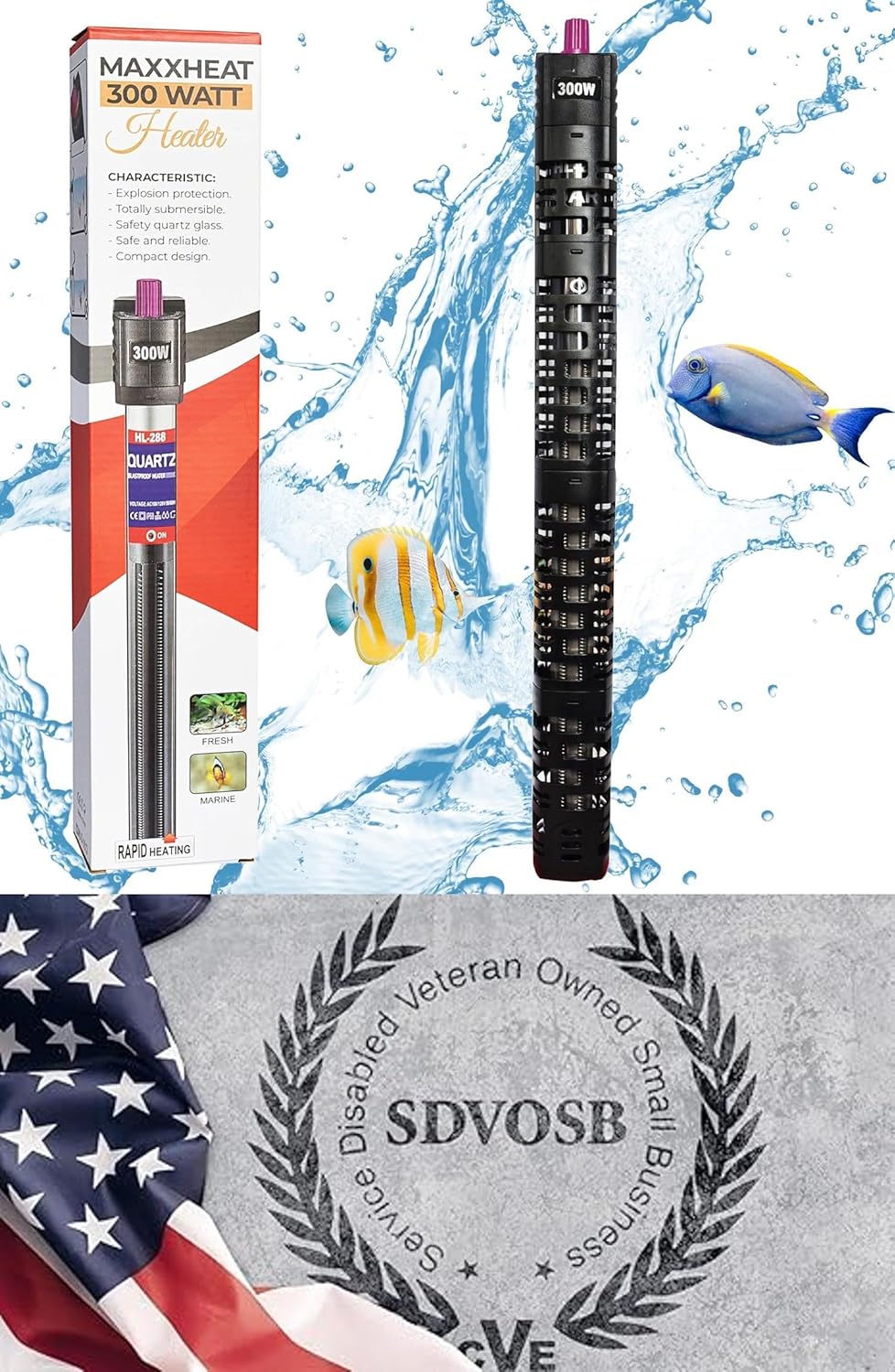 Durable 300W Aquarium Heater for Any Tank