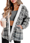 Womens Plaid Shacket Sherpa Lined Flannel Jacket - Cozy Layering