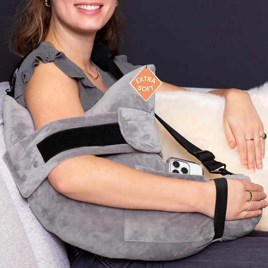 Post Shoulder Surgery Pillow with Pocket for Recovery Comfort