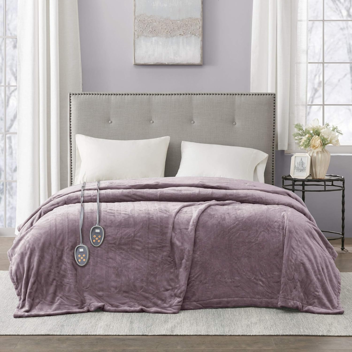 Beautyrest Heated Plush Electric Blanket with 20 Heat Settings
