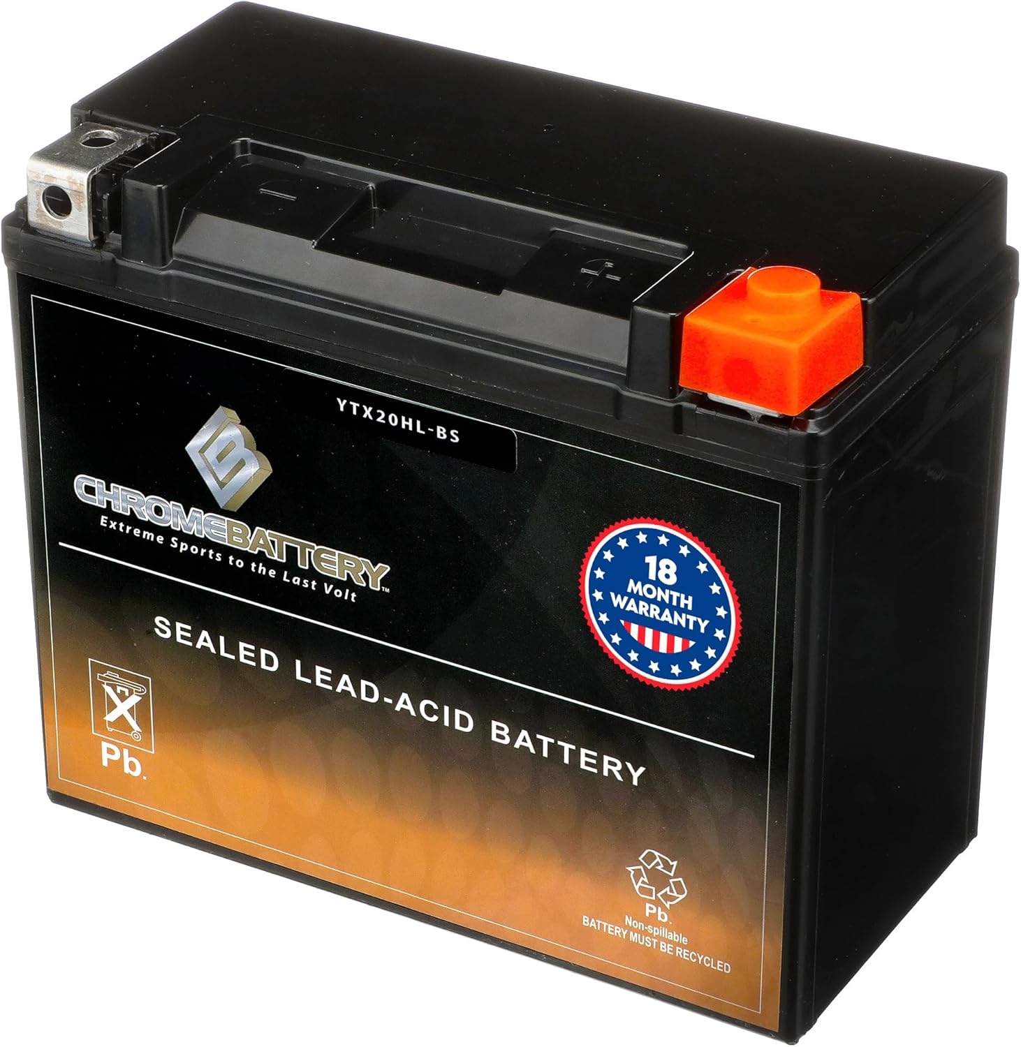 YTX20HL-BS 12V 310 CCA AGM Battery for ATV, UTV, Motorcycle