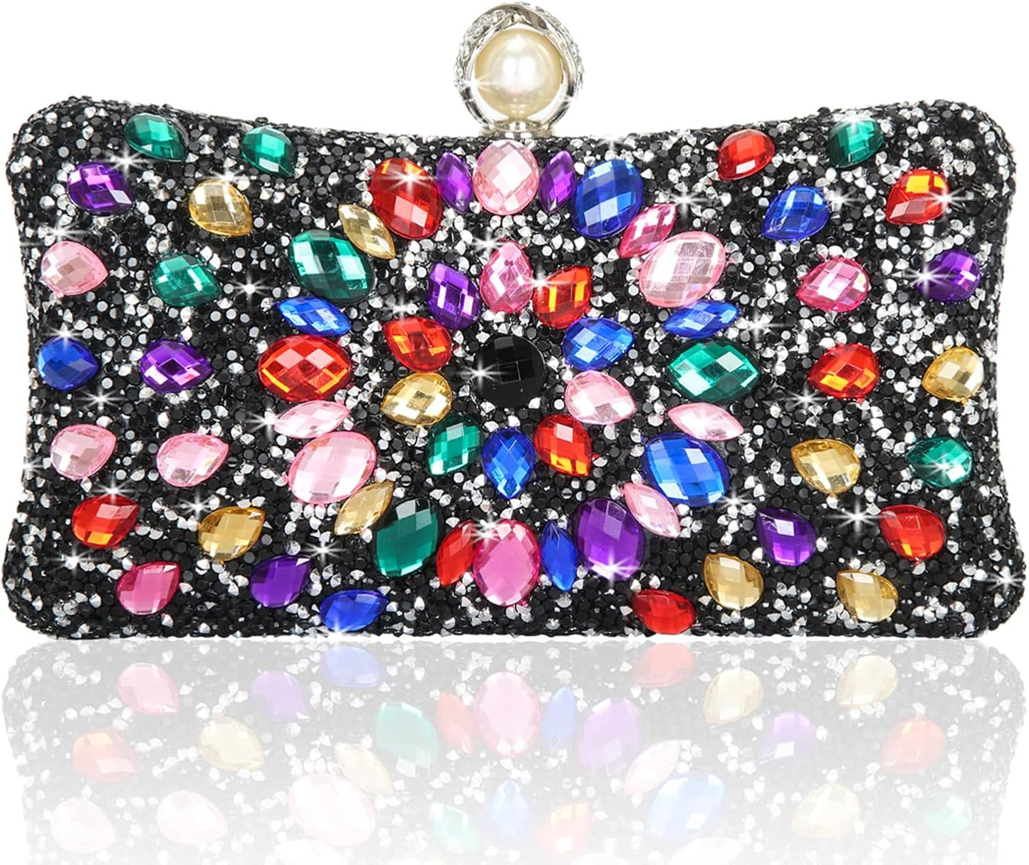 Sparkly Rhinestone Clutch Purses for Elegant Evening Events