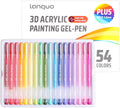 Acrylic Gel Pens for Coloring - 54 Colors Set for Art Crafts